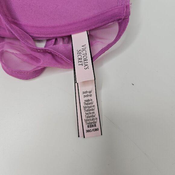 Victoria's Secret Lace Push Up Bra, Front Clasp, Size 36C - Picture 5 of 6
